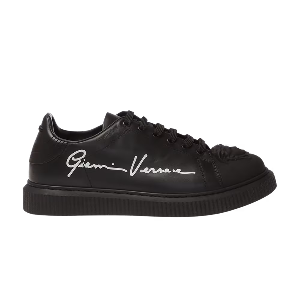 Versace Medusa Low Gianni Versace Signature Print - Black