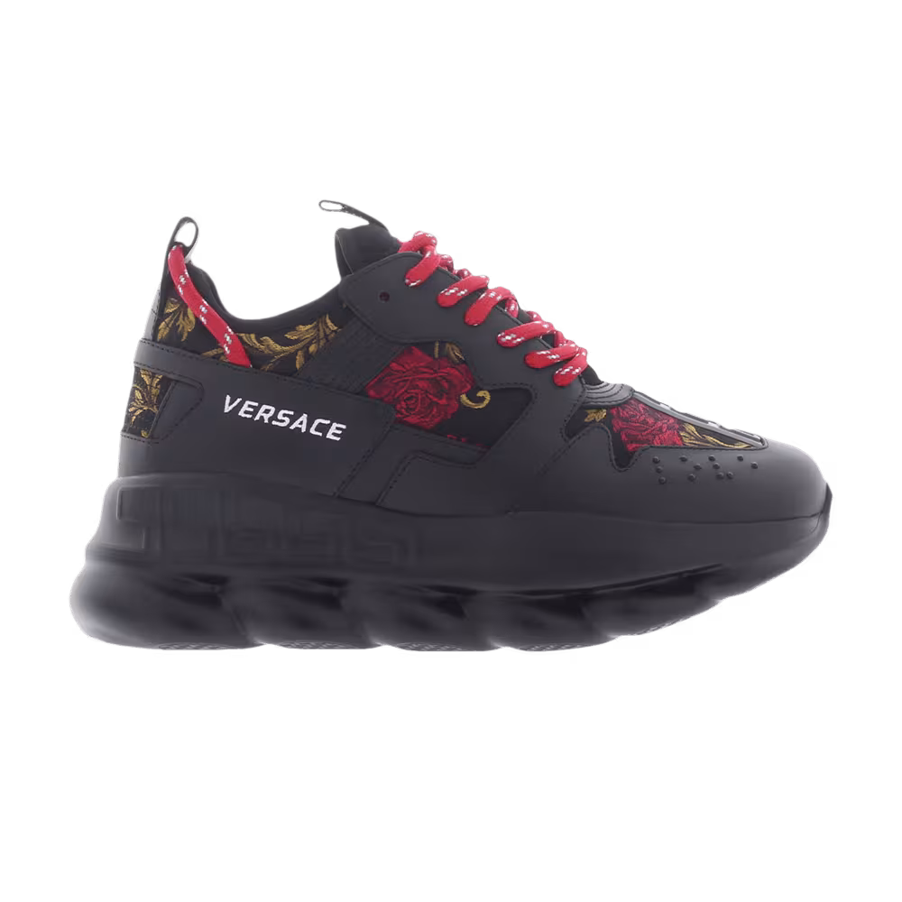Versace Women's Chain Reaction 2 Black Roses