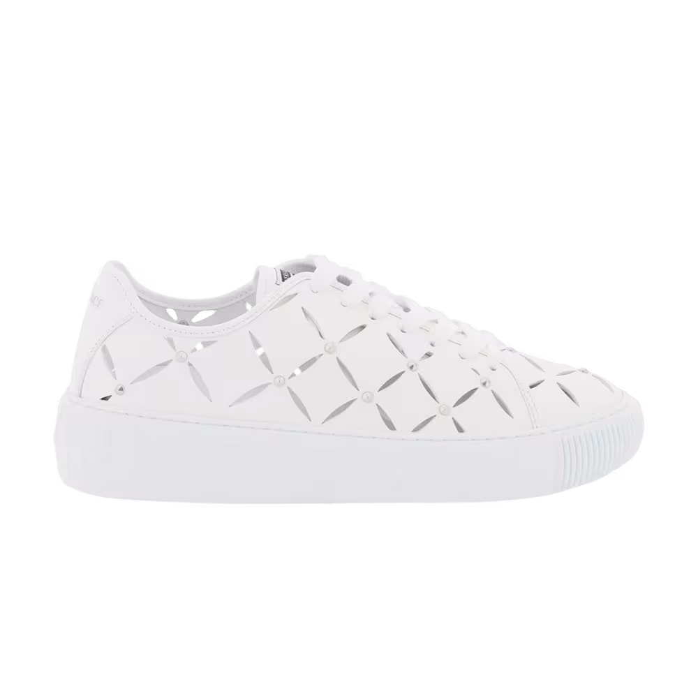 Versace Greca Sneaker Cut-Out Stud - White