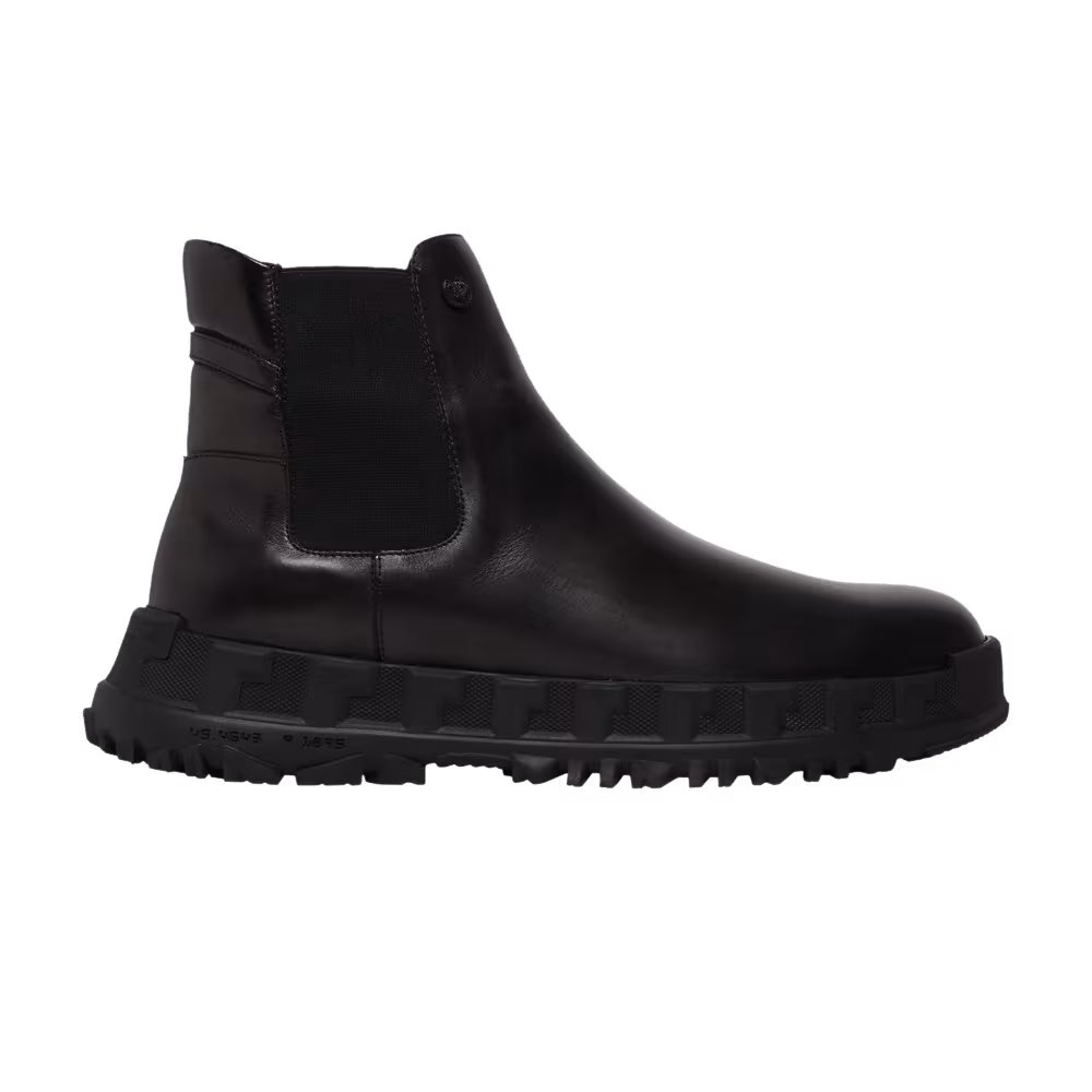 Versace Medusa Chelsea Boots Black
