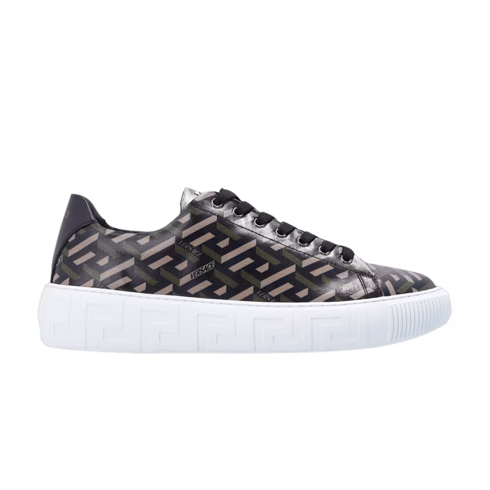 Versace Greca Sneaker Black Khaki