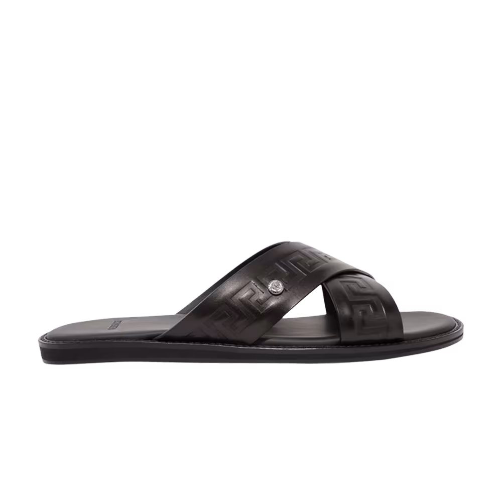 Versace Criss-Cross Sandal Black