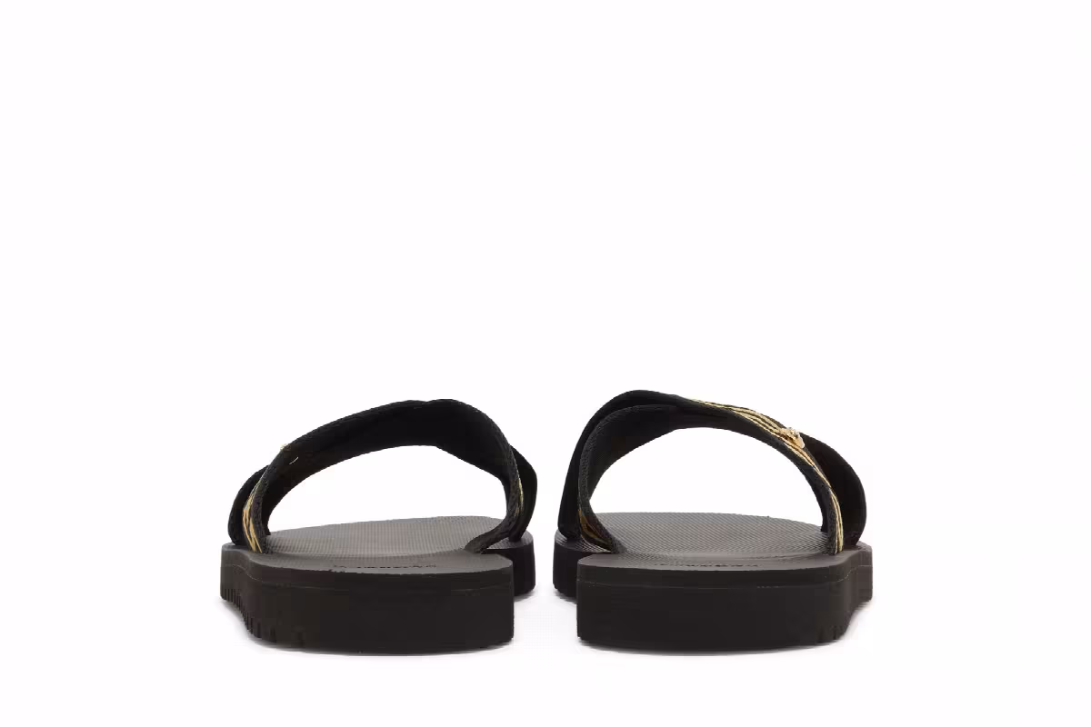 Versace Nastro Greca Sandal Black Gold, view 7
