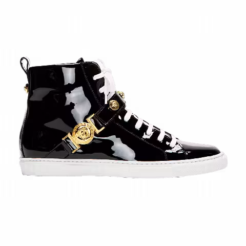 Versace Patent Leather High Top Sneaker