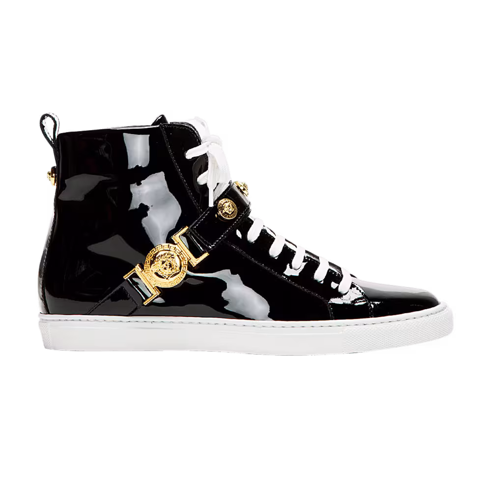 Versace Patent Leather High Top Sneaker