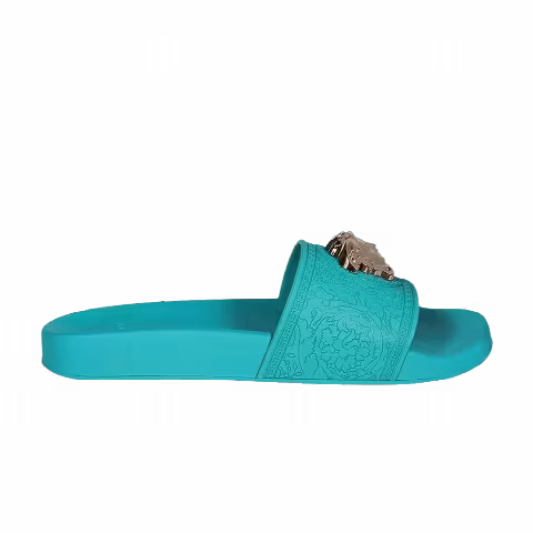 Versace Wmns Palazzo Pool Slides 'Turquoise'