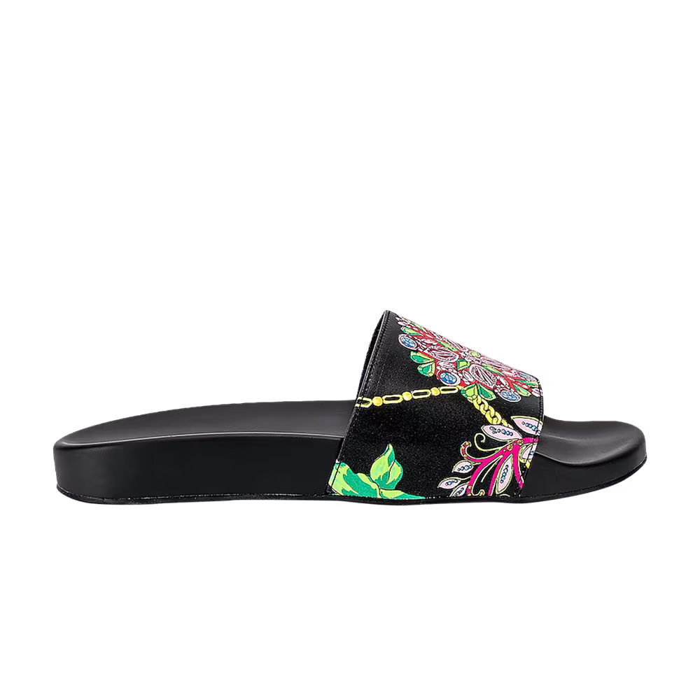 Versace Slide Black Floral