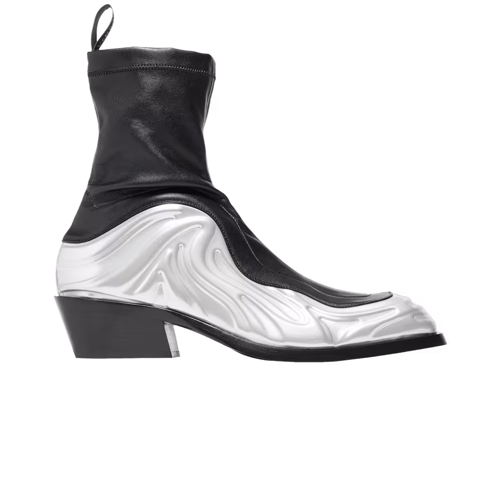 Versace Solare Boots Silver Black
