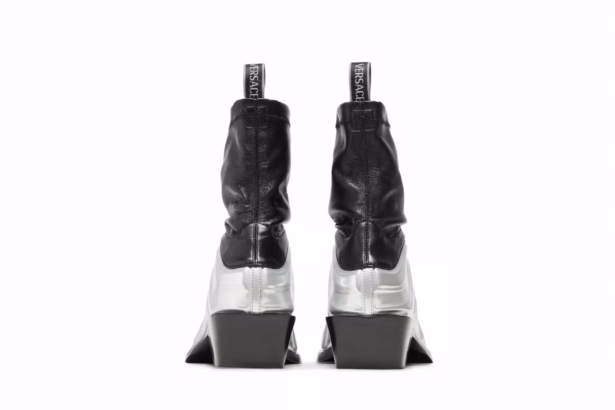 Versace Solare Boots Silver Black, view 7