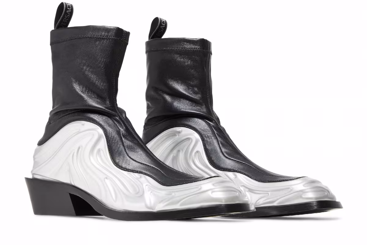 Versace Solare Boots Silver Black, view 9