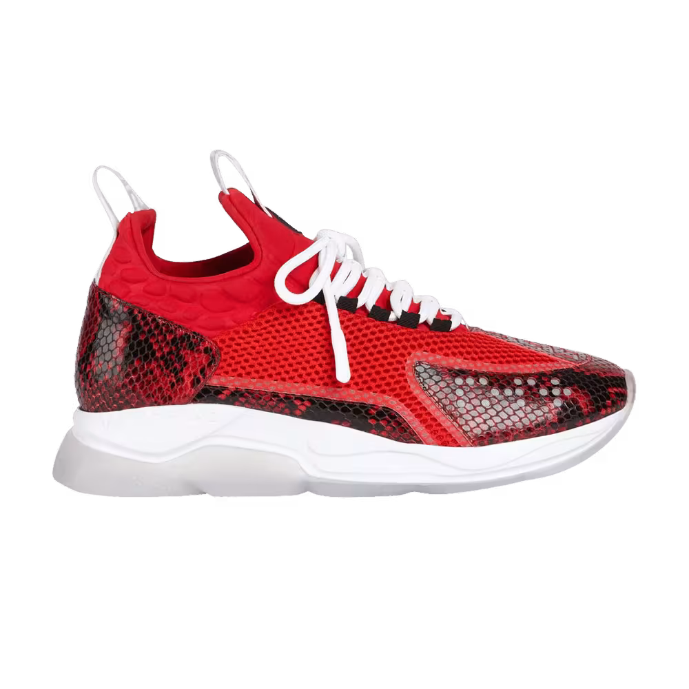 Versace Cross Chainer Red Snakeskin