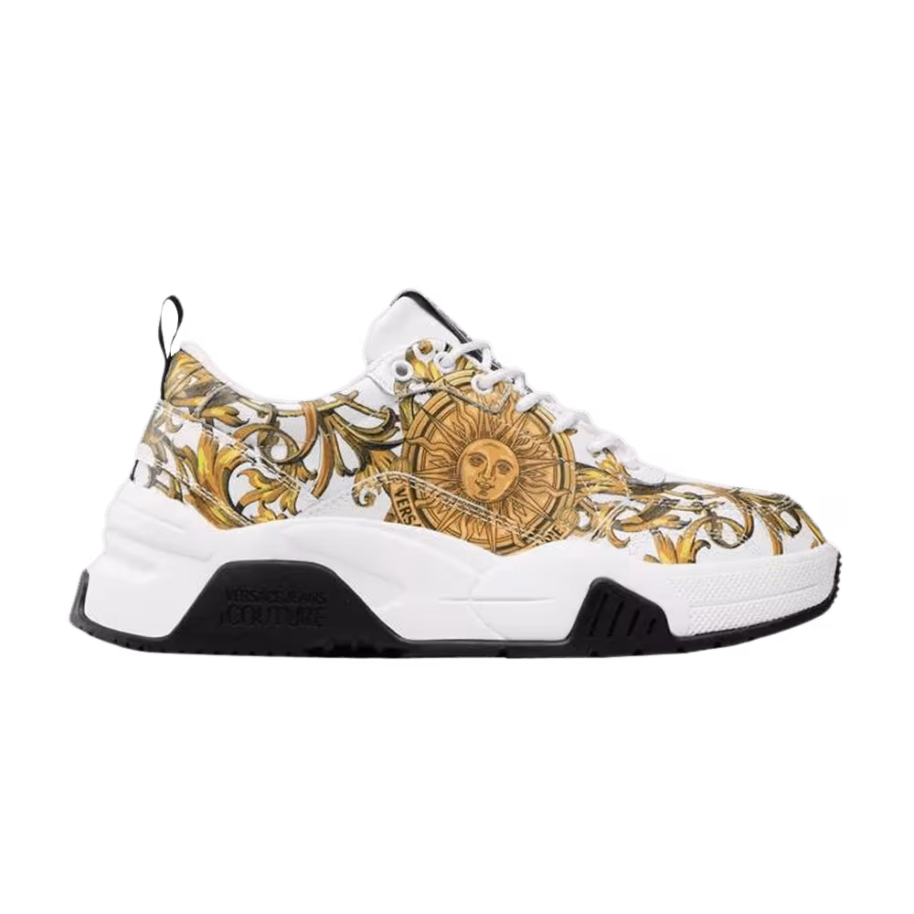 Versace Stargaze Sneakers Sun Garland Print -White Gold