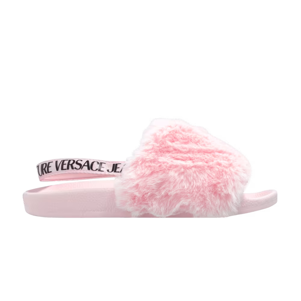 Versace Jeans Women's Couture Slide Faux Fur - Light Pink