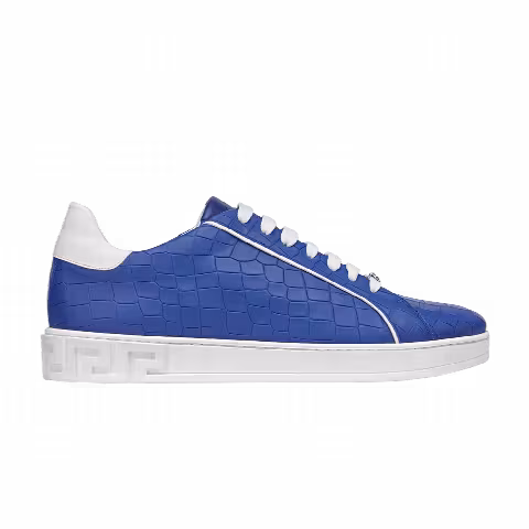 Versace Contrast Cracked Leather Sneaker