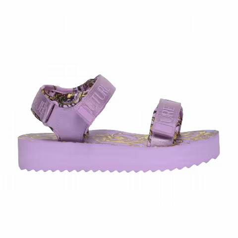Versace Wmns Garland Logo Platform Sandal 'Baroque Print - Purple'