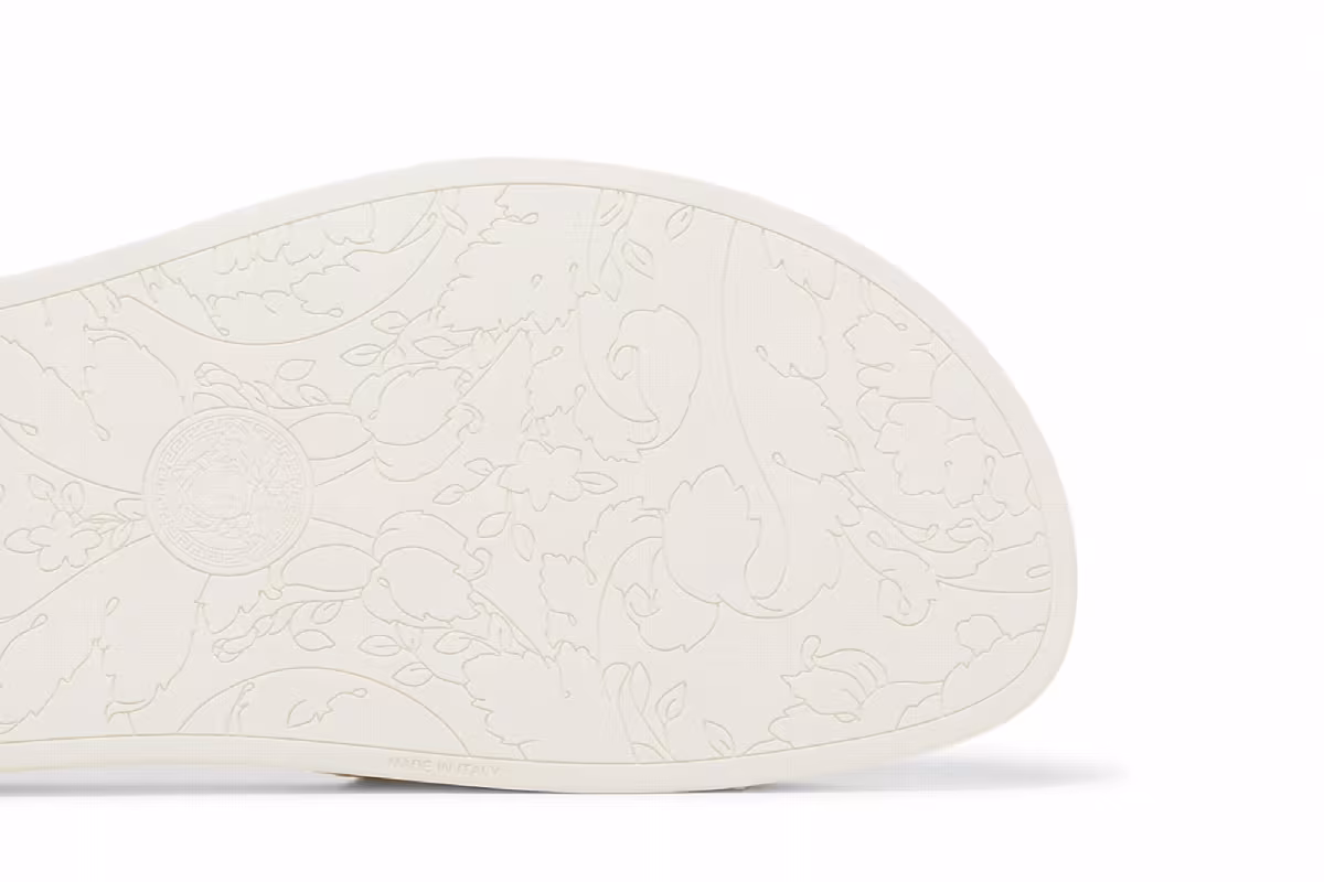 Versace Women's Palazzo Pool Slides White Gold, view 6