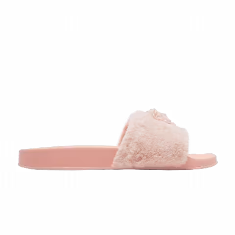 Versace Wmns La Medusa Faux Fur Slide 'Pale Pink'