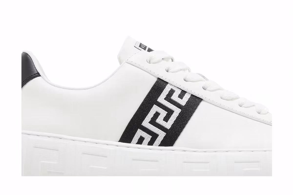 Versace Women's Greca Low White Black, view 3