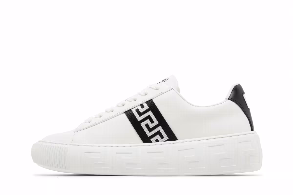 Versace Women's Greca Low White Black, view 4