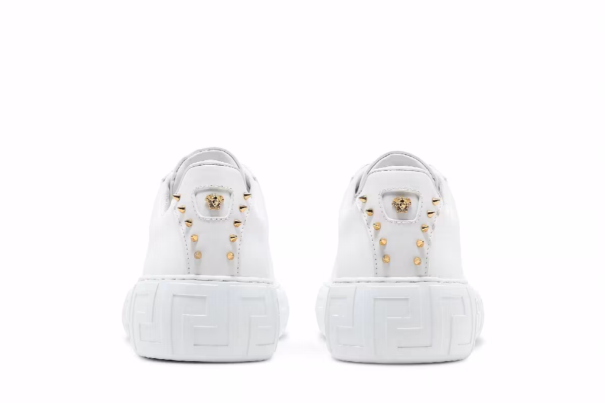 Versace Studded Low White, view 7