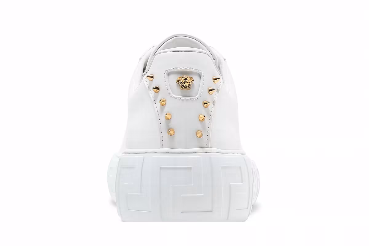 Versace Studded Low White, view 8