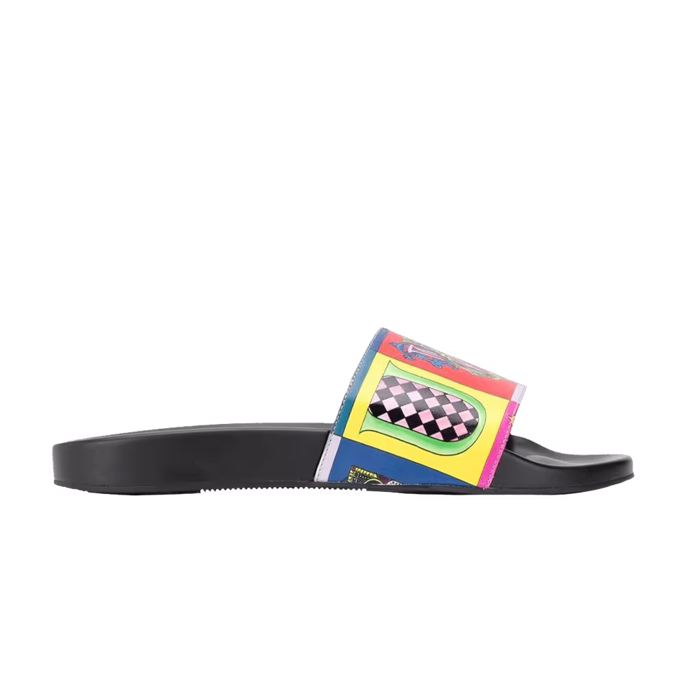 Versace V Print Slide Multi