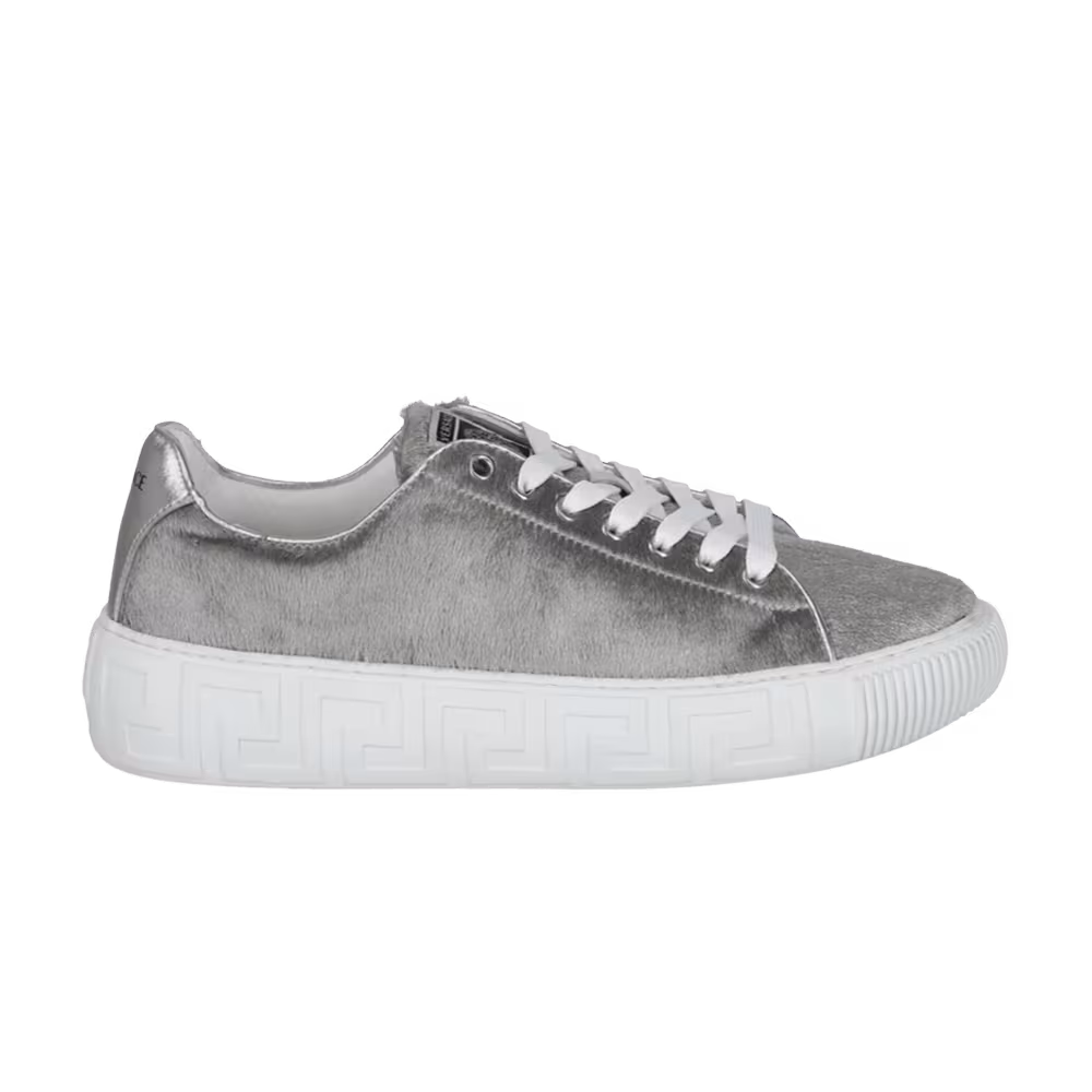 Versace Women's Greca Silver Pony Hair