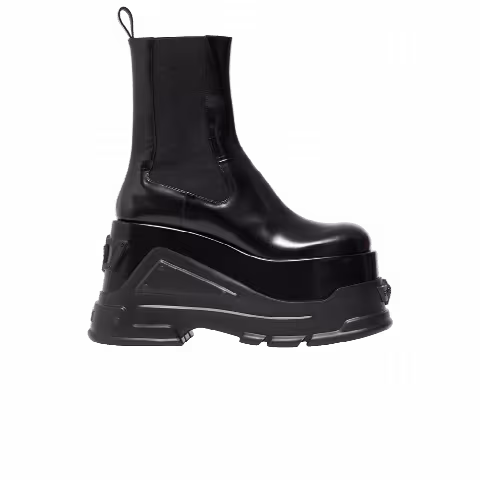 Versace Wmns Leather Platform Boot 'Black'