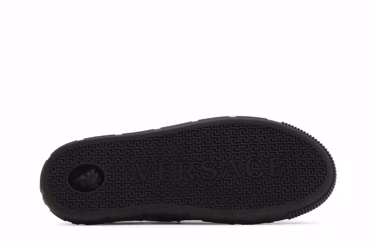 Versace Greca Sneaker Cut-Out Stud - Black, view 5