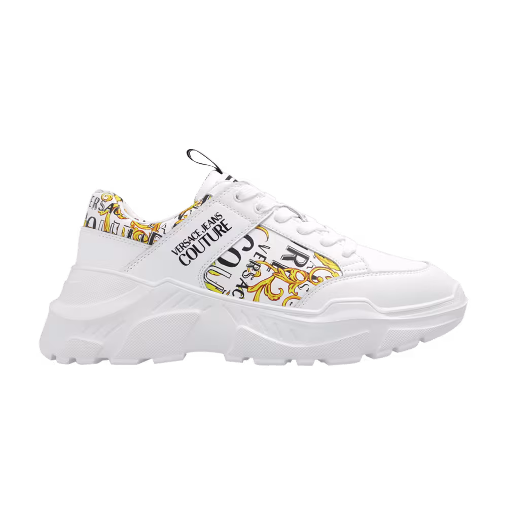 Versace Speedtrack Sneaker Baroque Print - White Gold