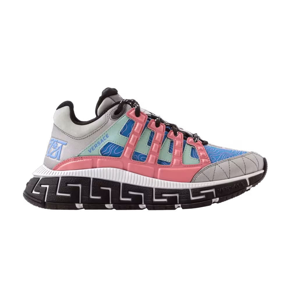 Versace Women's Trigreca Barocco Print - Blue Bright Coral