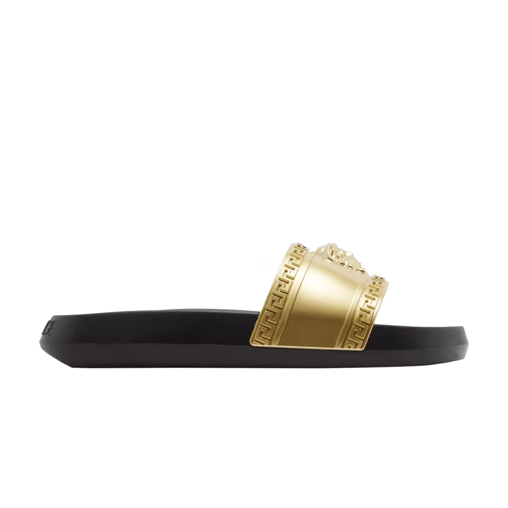 Versace Palazzo Medusa Pool Slide Gold Black