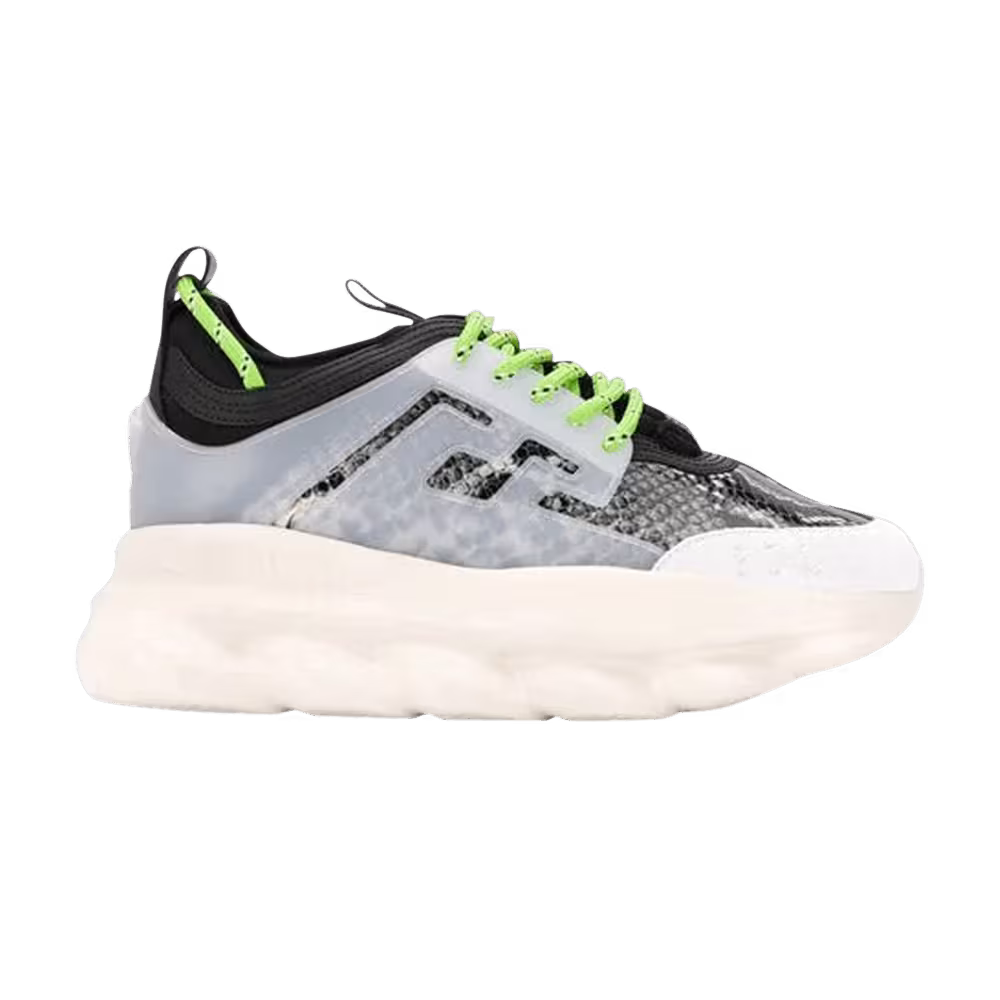 Versace Women's Chain Reaction 2 Grey Faux Python