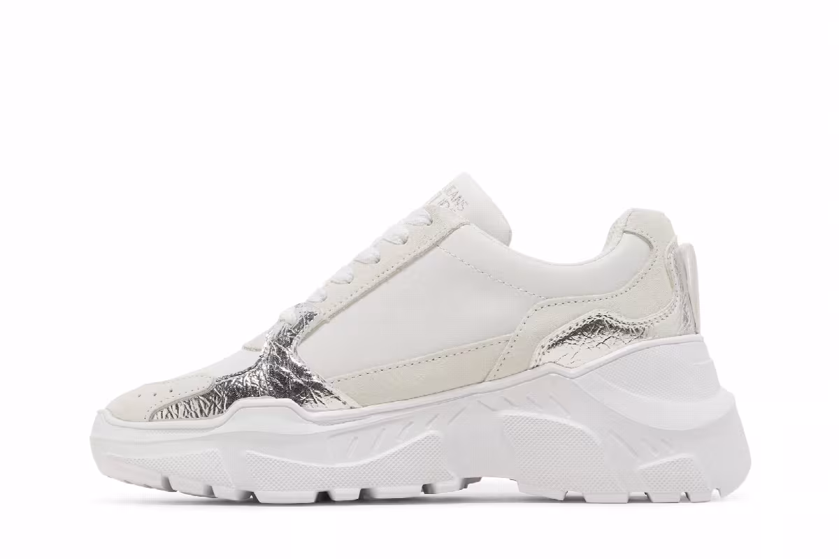 Versace Women's Speedtrack Sneaker V-Emblem - White Silver, view 4