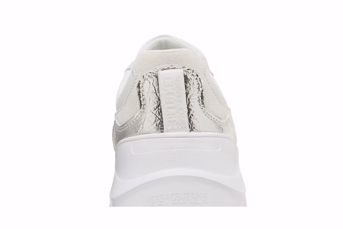 Versace Women's Speedtrack Sneaker V-Emblem - White Silver, view 8