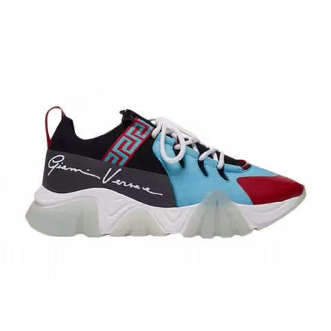 Versace Squalo Knit Trainer 'Blue Red'