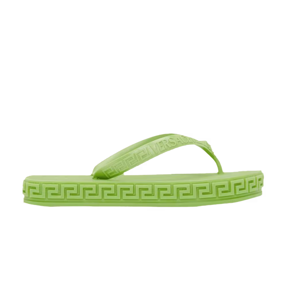 Versace Women's Greca Sandal Fluo Green