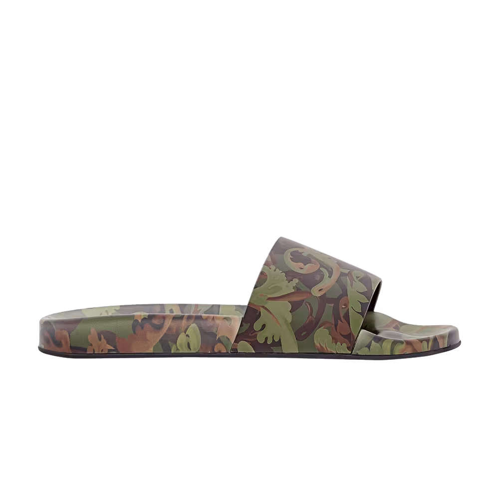 Versace Slide Baroccoflage Print - Khaki