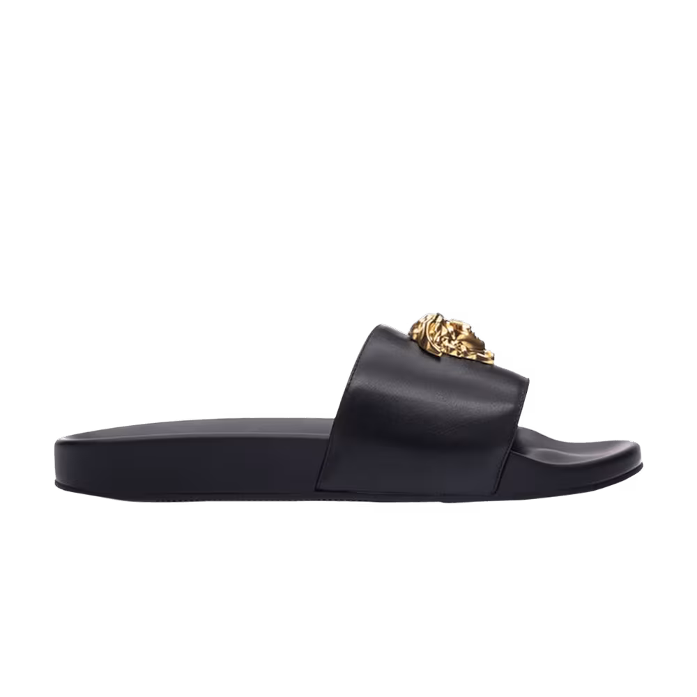 Kith x Versace Leather Slides Black