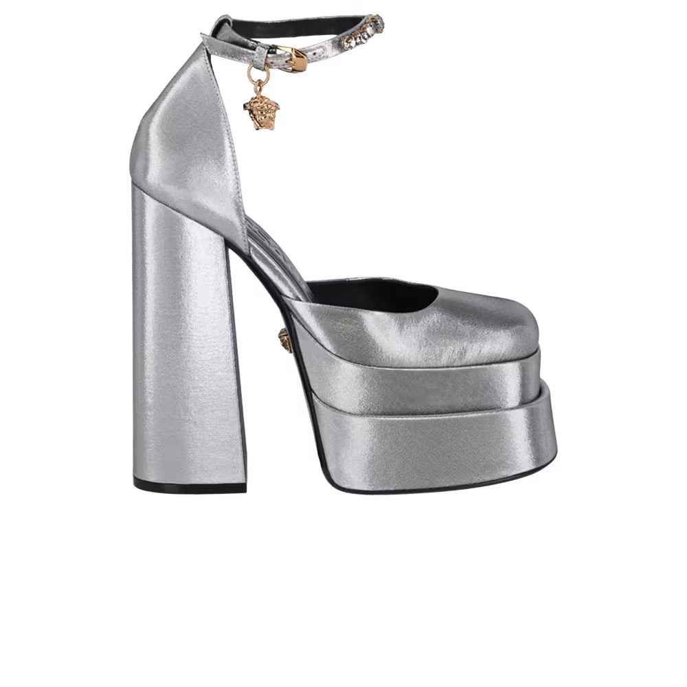 Versace Women's Medusa Aevitas Platform Pump Grey