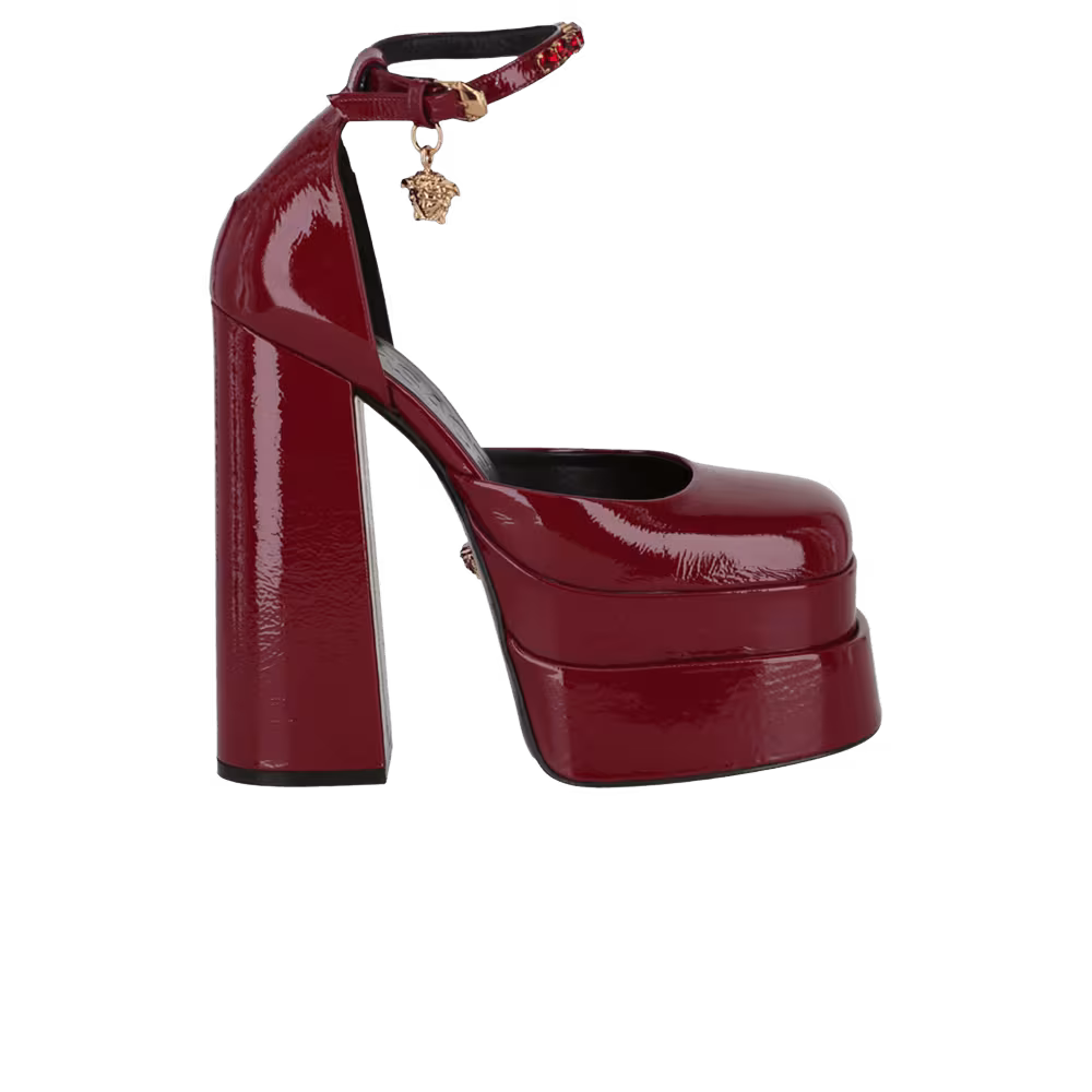 Versace Women's Medusa Aevitas Platform Pump Dark Red
