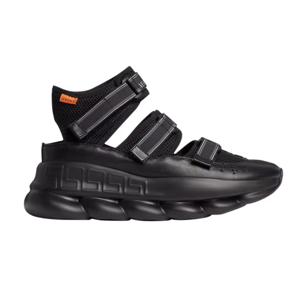 Versace Chain Reaction Sandal Black