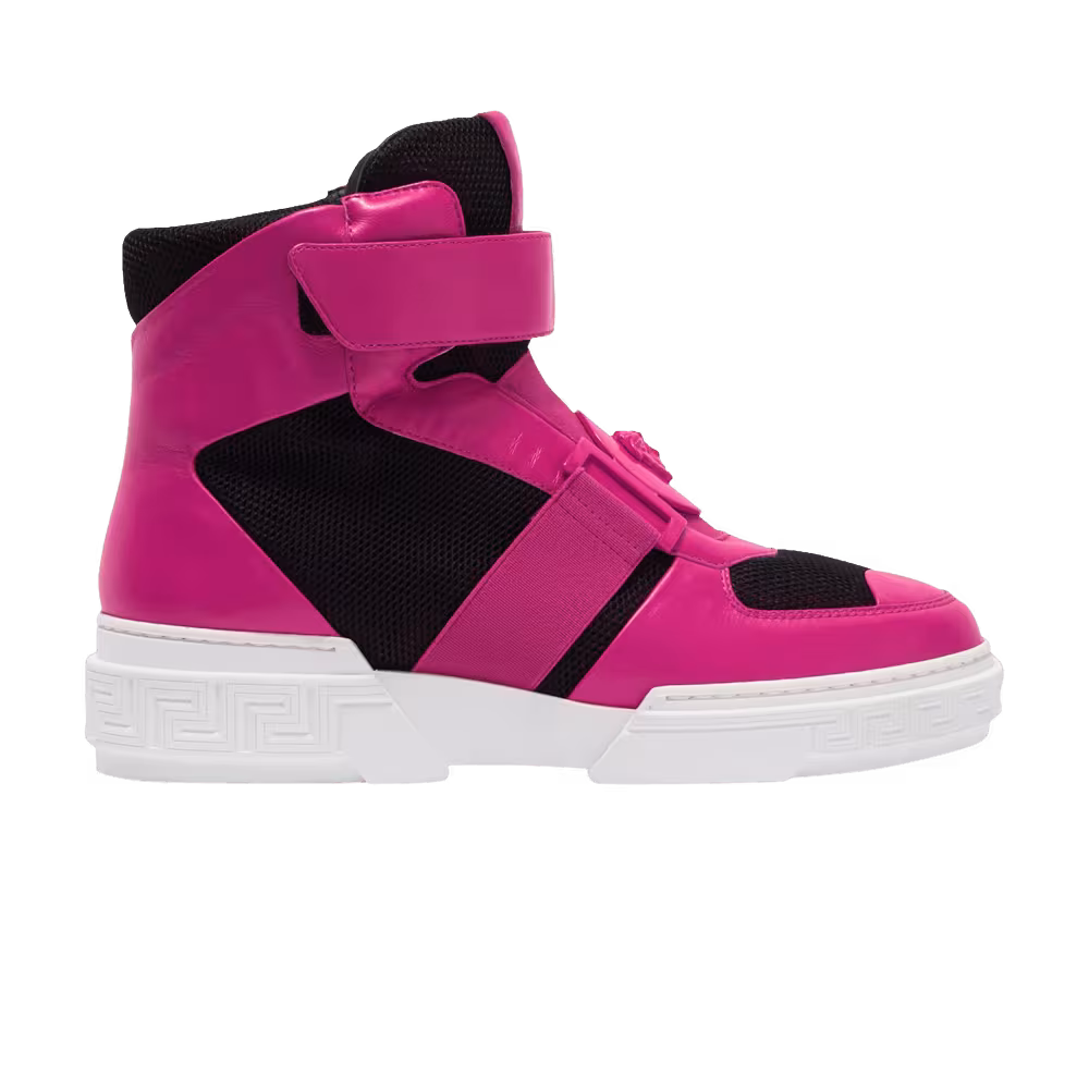 Versace Women's Medusa Medallion Leather High Post It Pink