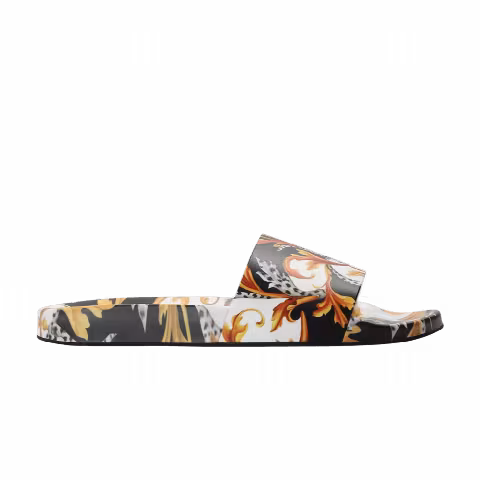 Versace Wmns Palazzo Pool Slide 'Black Caramel'