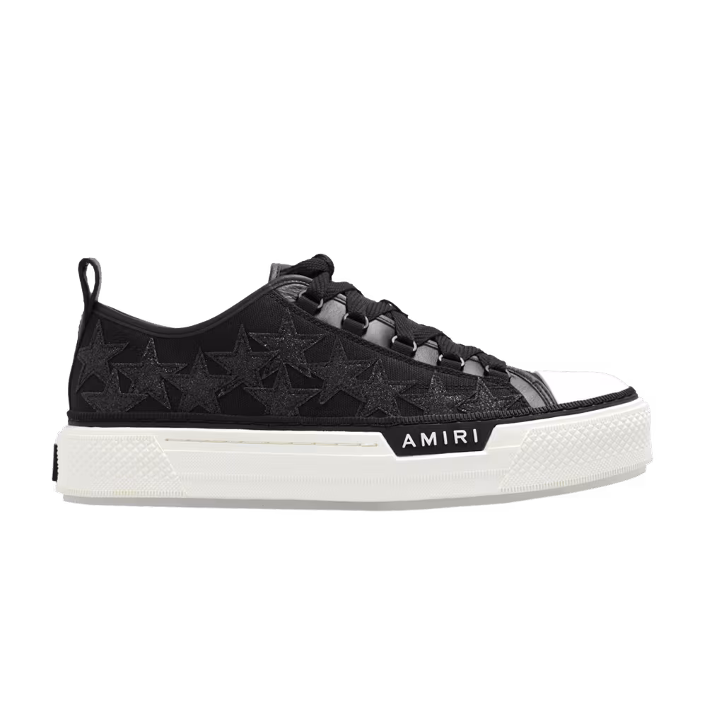 Amiri Stars Court Low Black Glitter