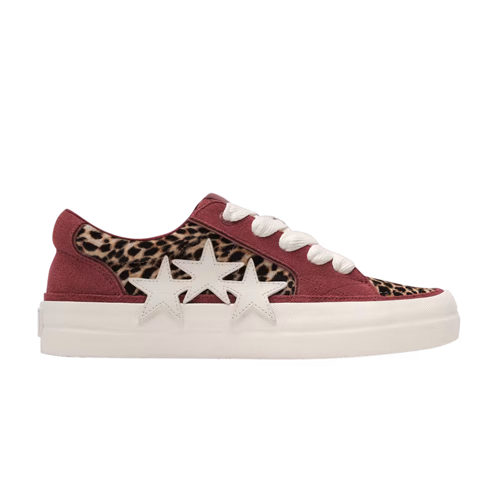 Amiri Sunset Skate Low Burgundy Leopard