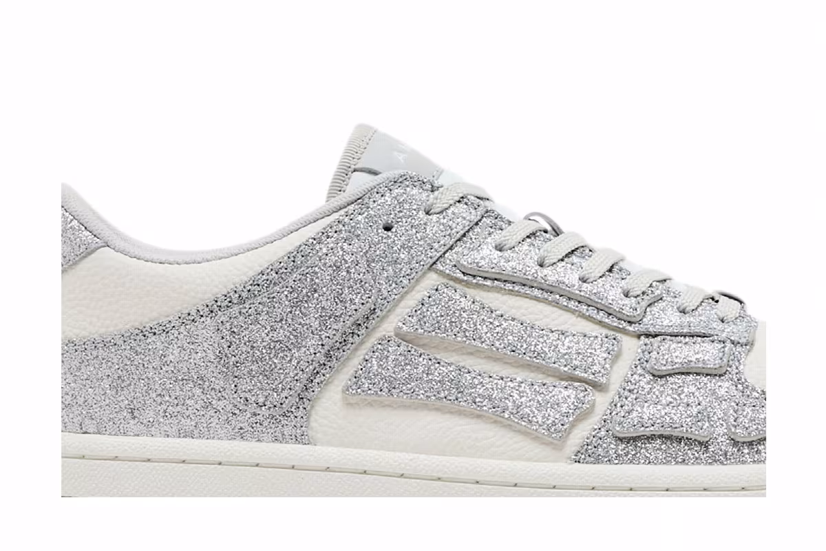 Amiri Skel Top Low Shimmer - Silver, view 3