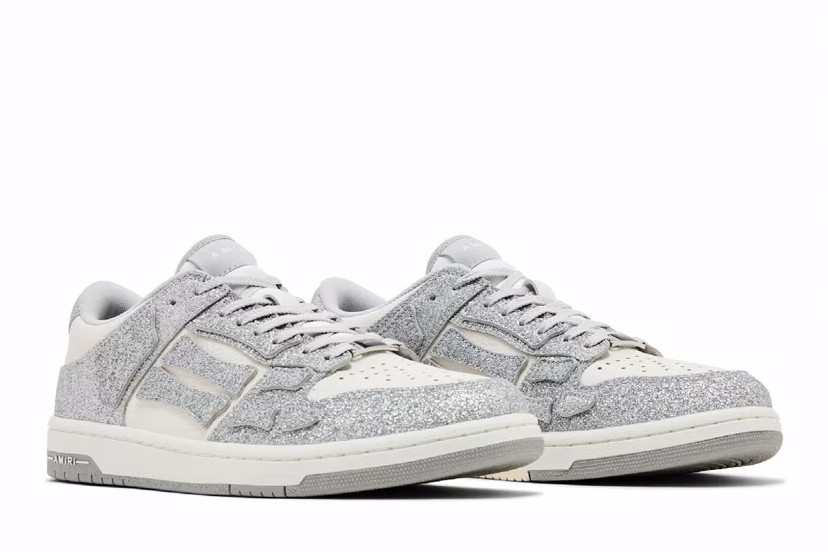 Amiri Skel Top Low Shimmer - Silver, view 9