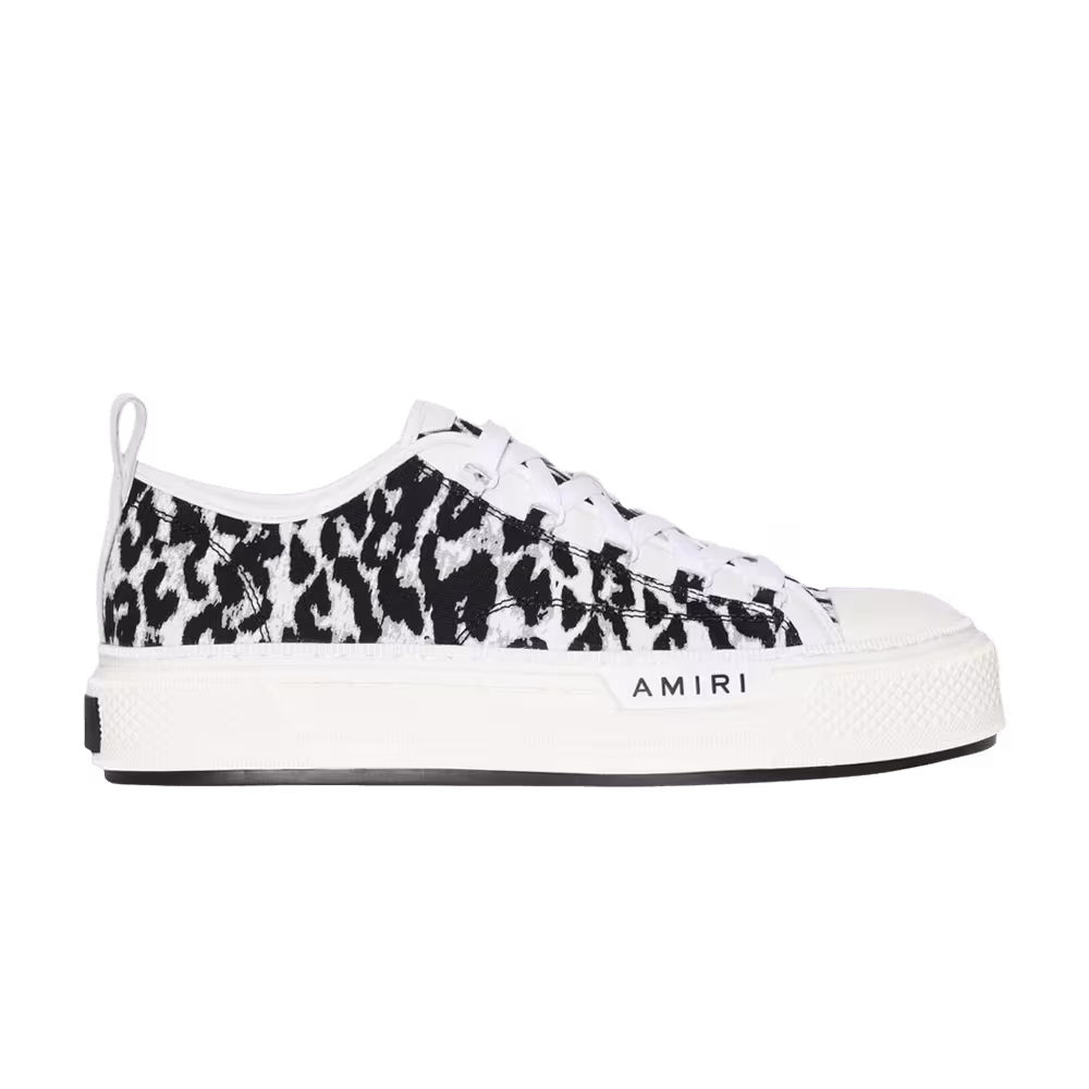 Amiri Court Low White Leopard