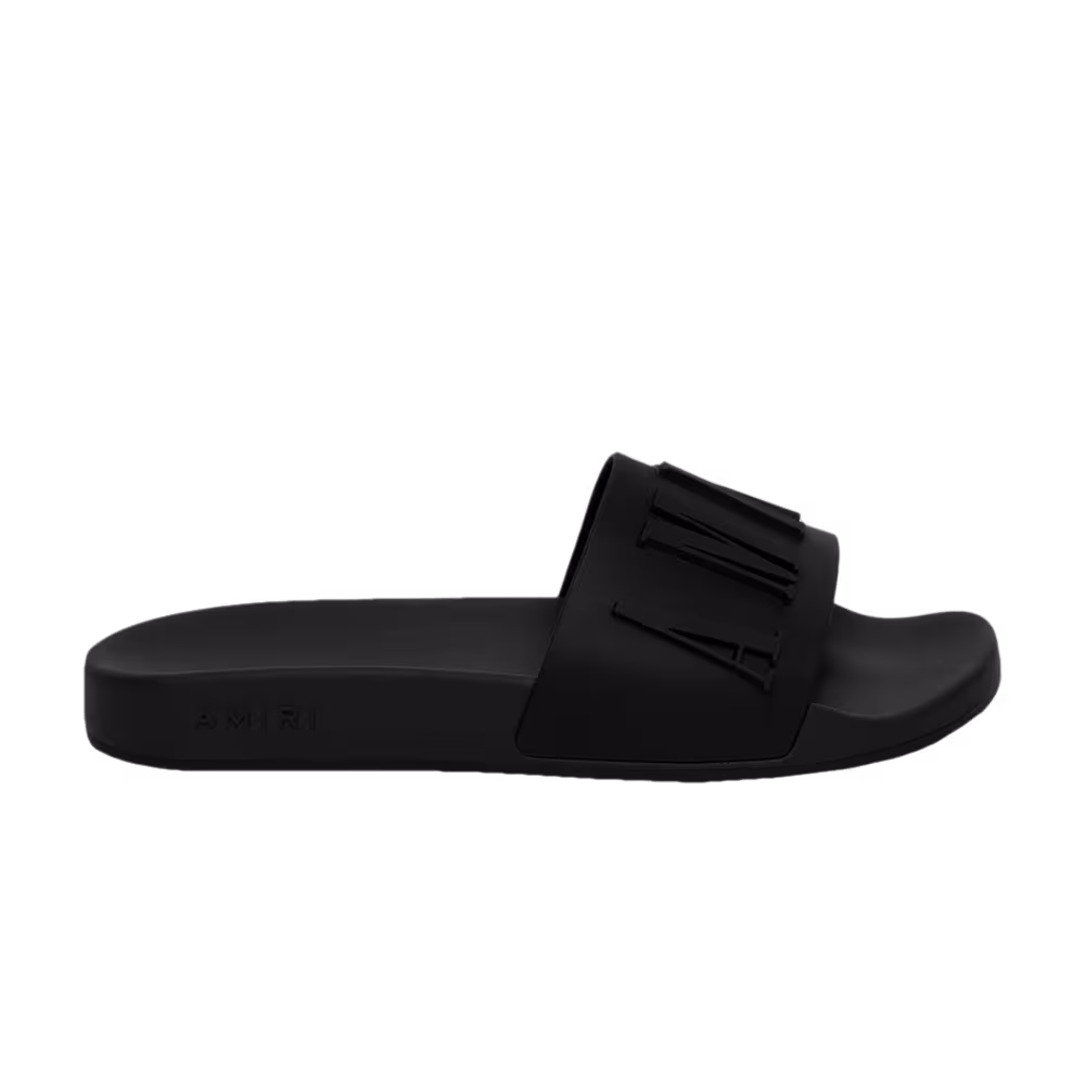 Amiri Logo Pool Slide Black